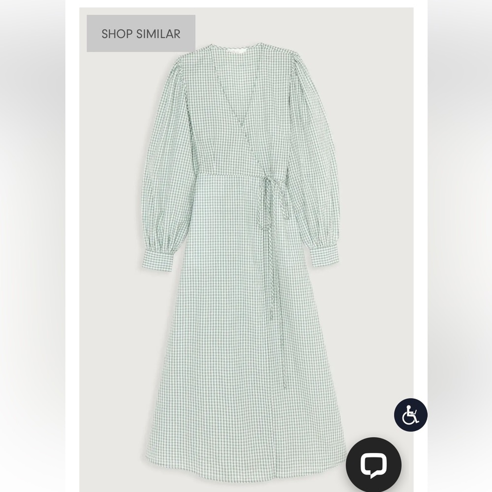 Oak + Fort gingham dress in mint size S